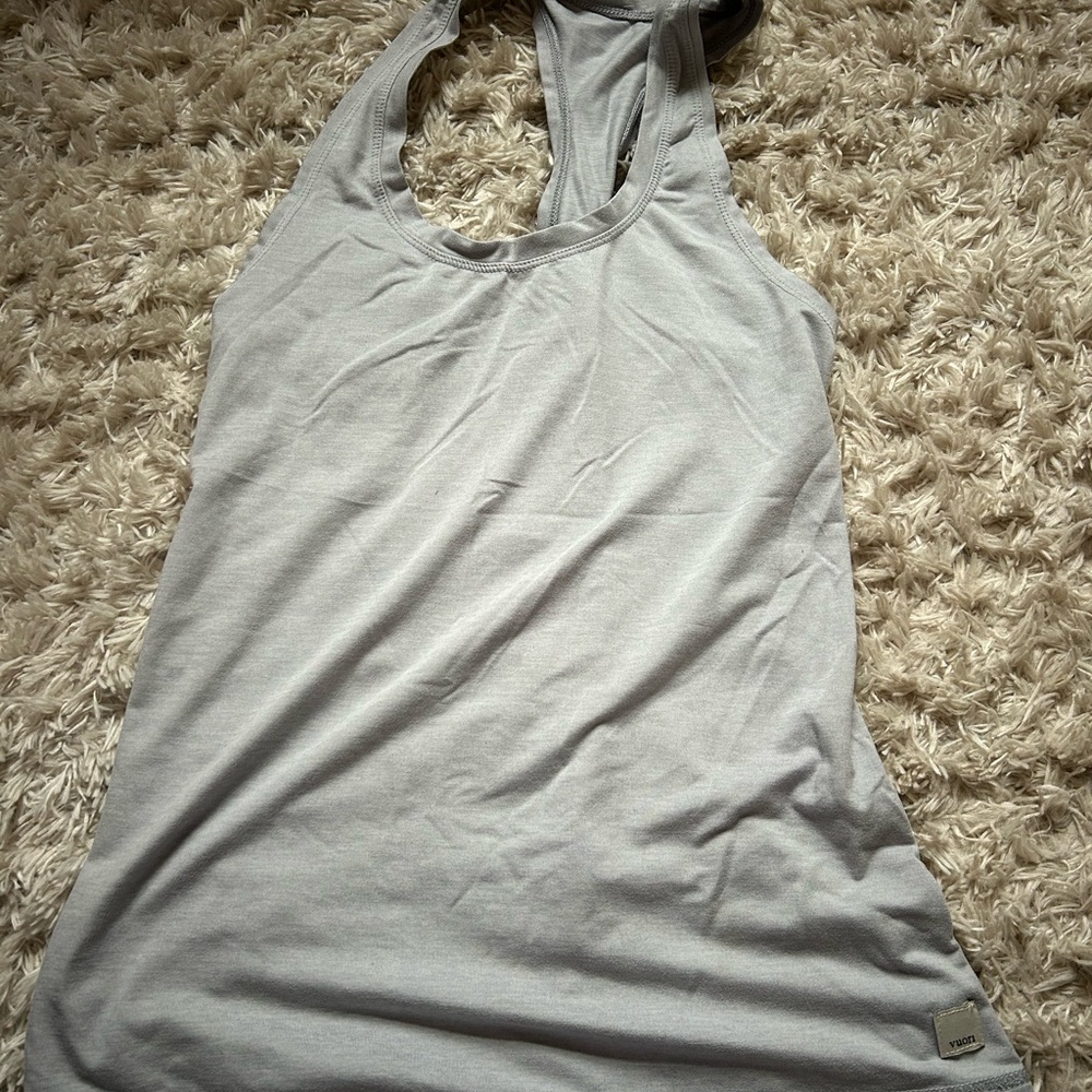 Vuori Light Gray Racerback Tank